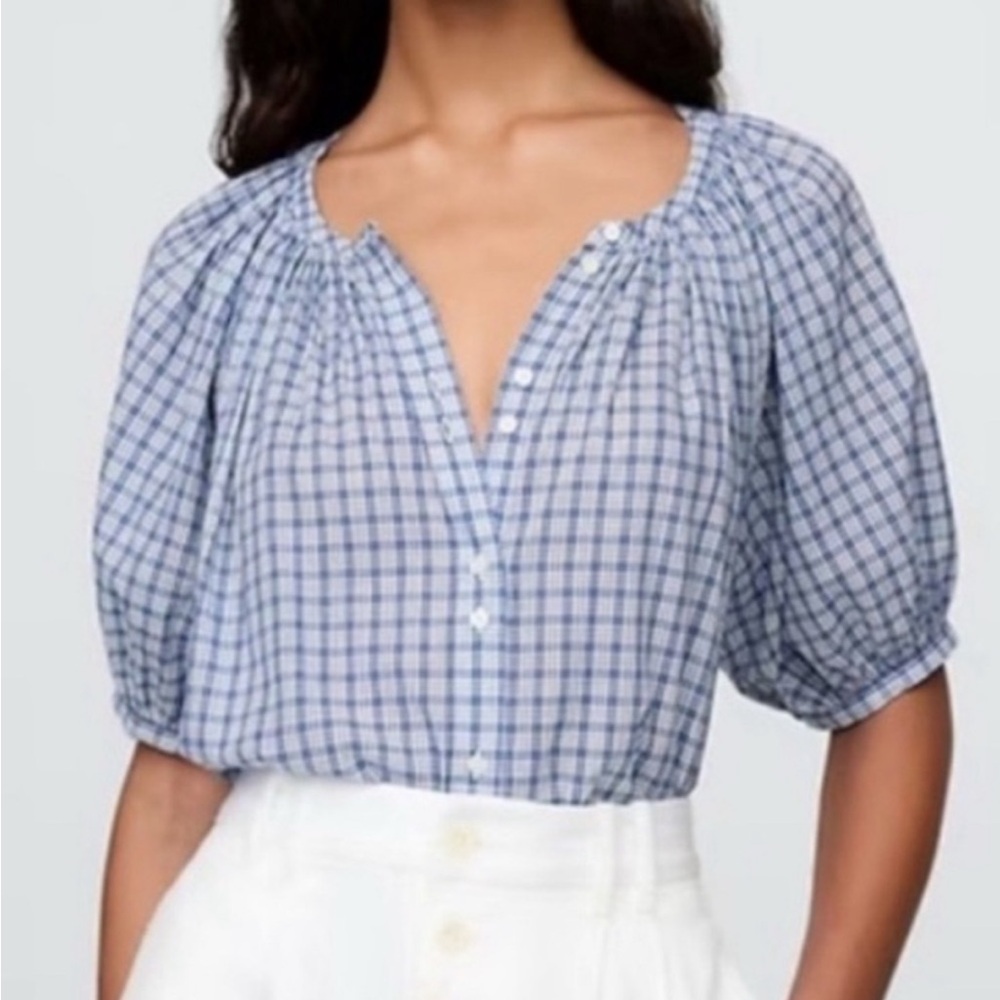 Gap x Doen gingham blouse